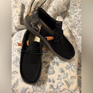 Men's Black Hey Dude Sz 9 Wally Funk Oasis